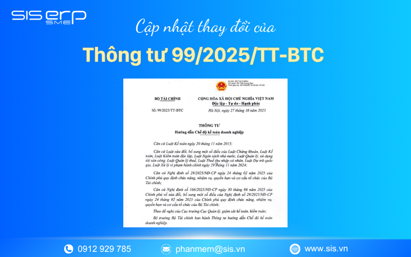 Cập nhật thay đổi của Thông tư 99